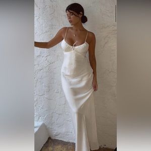 Princess Polly White Emily Maxi Dress Size 0